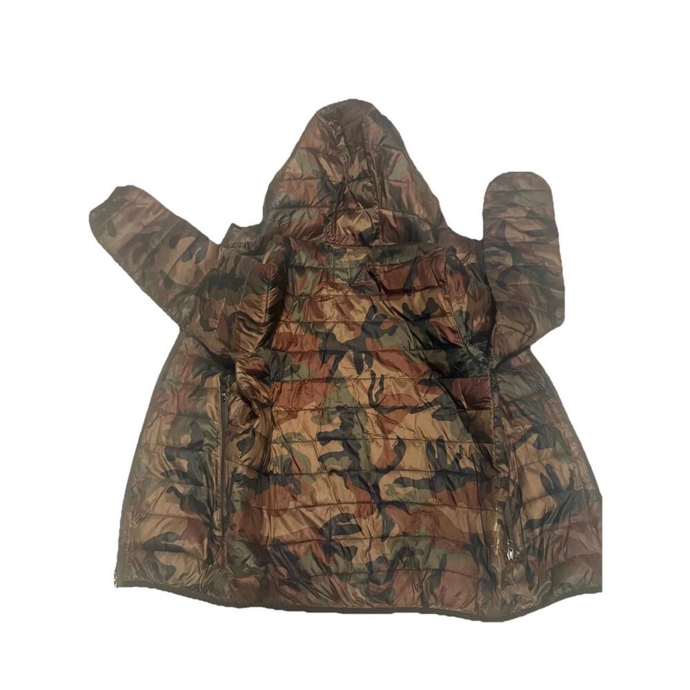 ZARA KIDS Camouflage Hooded Puffer Jacket Unisex Kids Size 10 (140) Long Sleeve